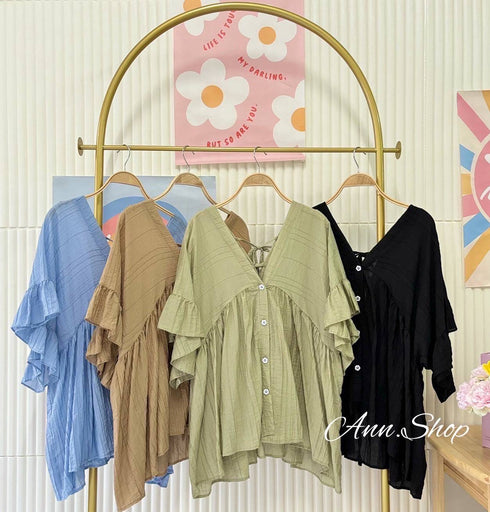 Summer V-Neck Loose Tops